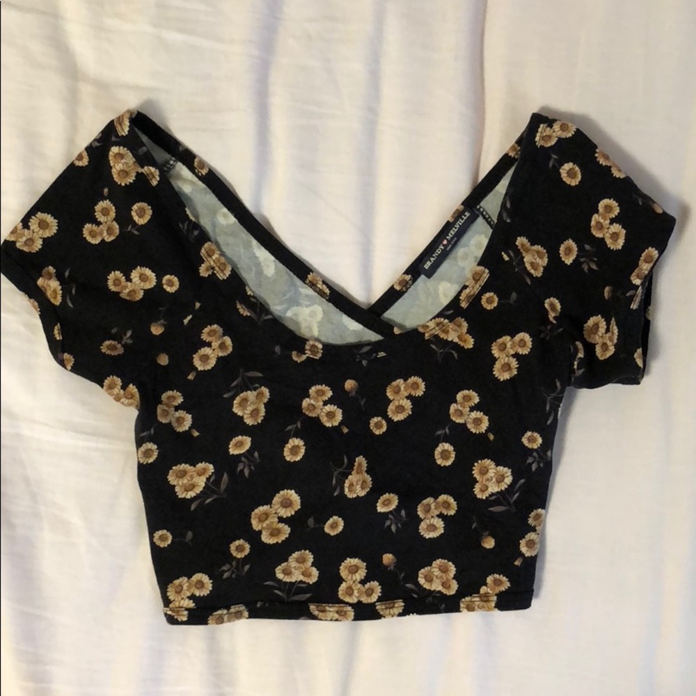 Brandy floral crop top